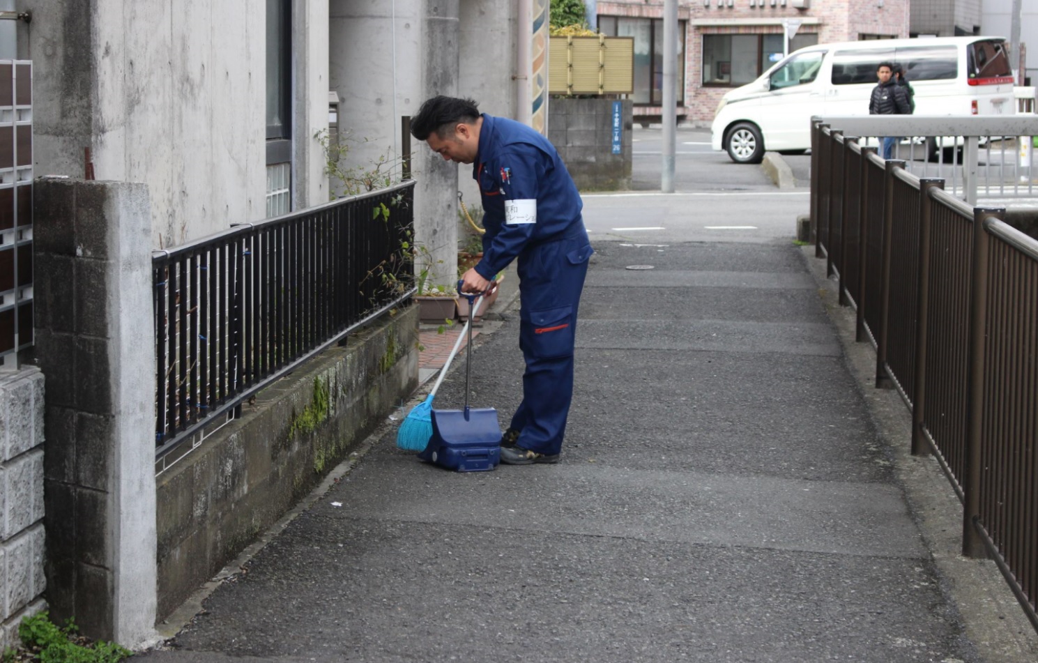 お掃除中②